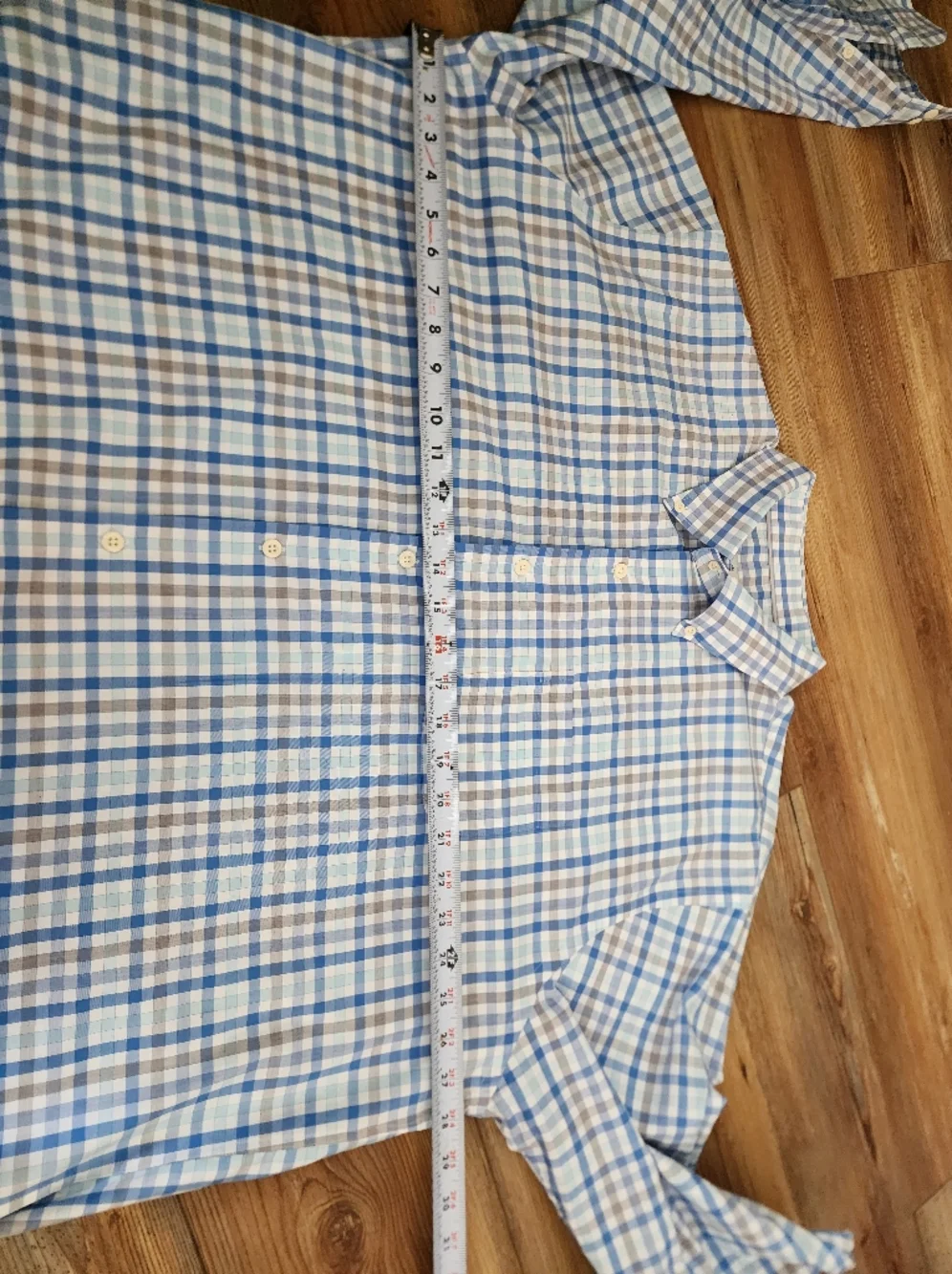 Peter Millar Crown Ease Phillip Sport Shirt Mens XXL Blue Check Long Sleeve - Picture 6 of 9